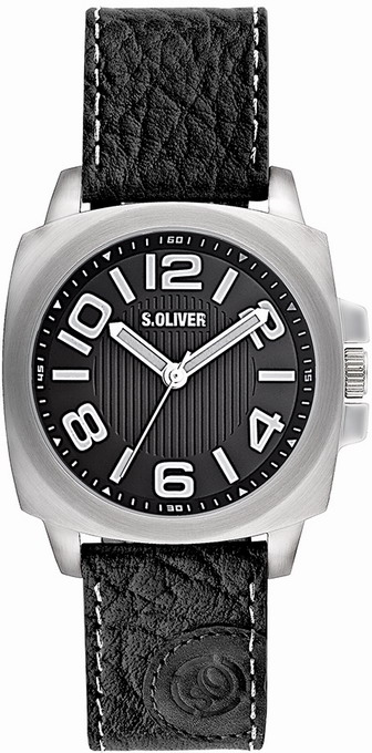 s.Oliver bracelet en cuir noir SO-1733-LQ