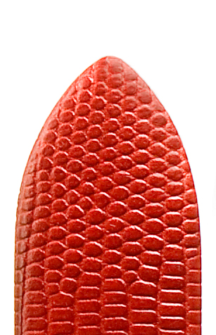 leren band Java 16mm rood met elegante hagedis print