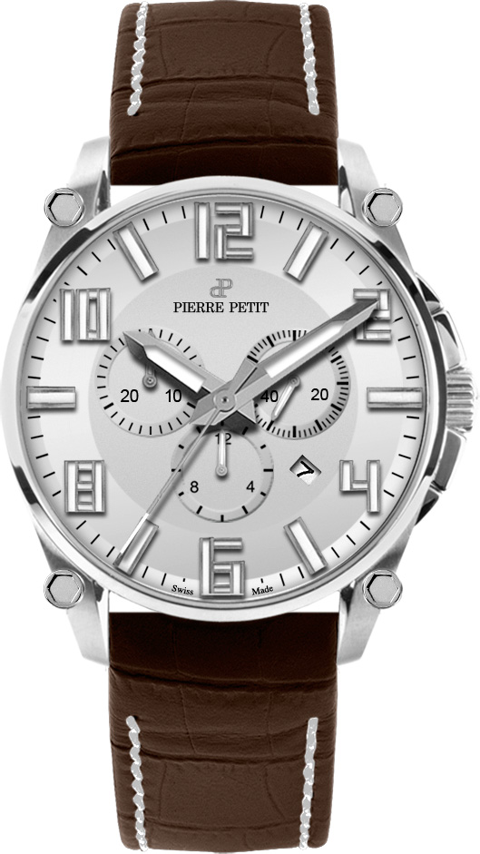 Pierre Petit Chronograaf Le Mans zilver - Swiss Made
