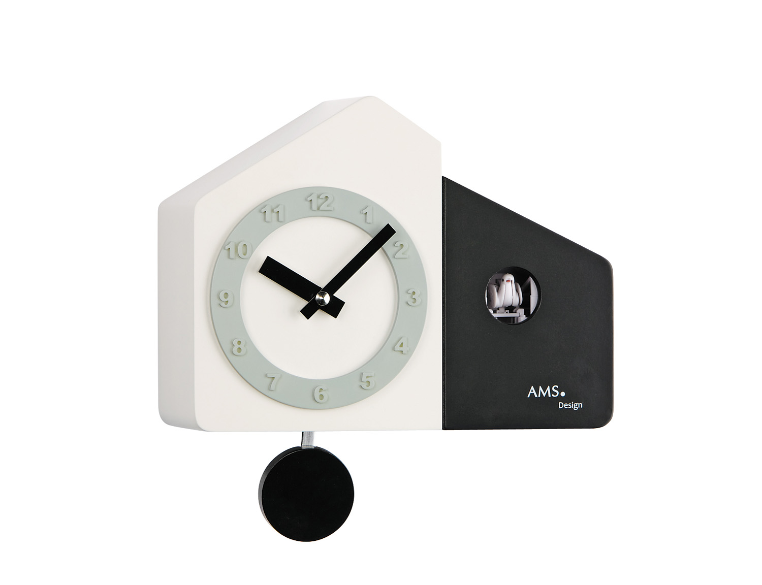 AMS Kwarts Wandklok met slinger mit Kuckuckruf W7397