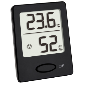 Digital thermo-hygrometer, black
