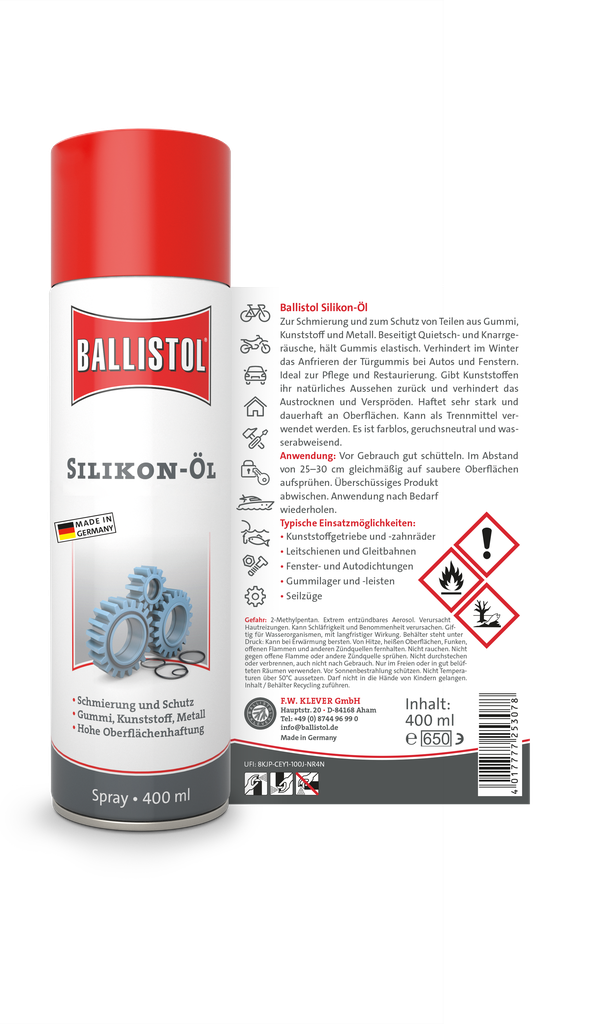 BALLISTOL silicone oil - silicone spray, 400ml