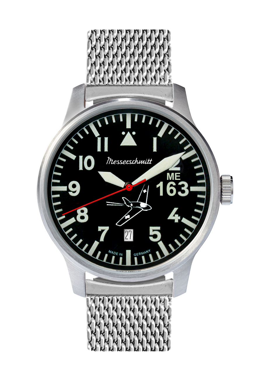 LIMITED: MESSERSCHMITT pilot's watch Komet - model speed record - Swiss automatic movement