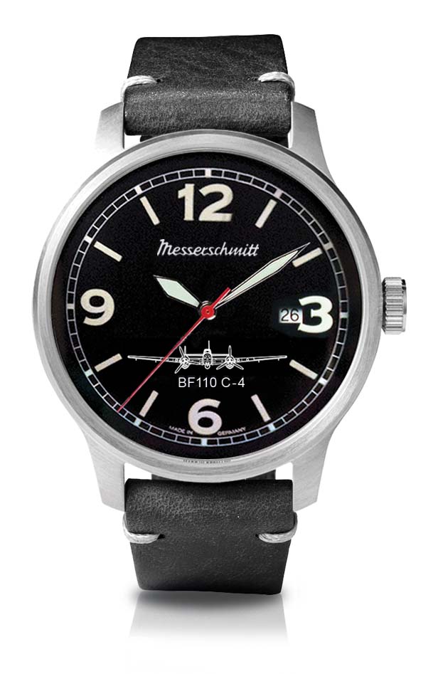 MESSERSCHMITT Pilotenhorloge BF110 C-4 ALU - JUBILEUMMODEL
