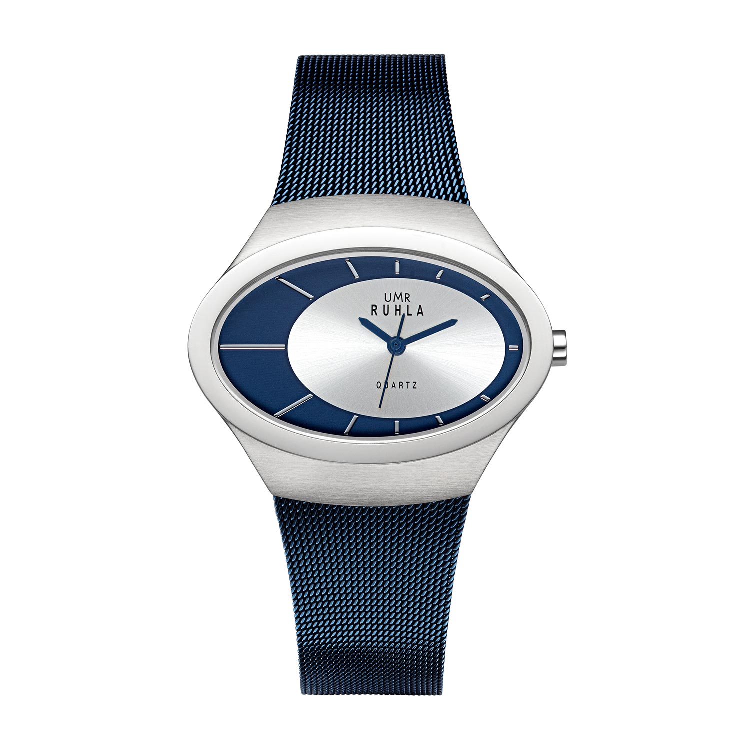 Uhren Manufaktur Ruhla - Armbanduhr Style/Trendline - blau/silber