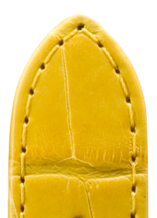 leren band alligator Louisiana 18mm geel