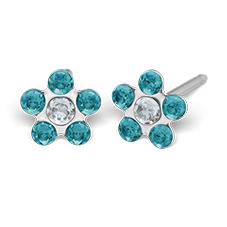 Daisy Blauer Zircon / April Kristall System 75