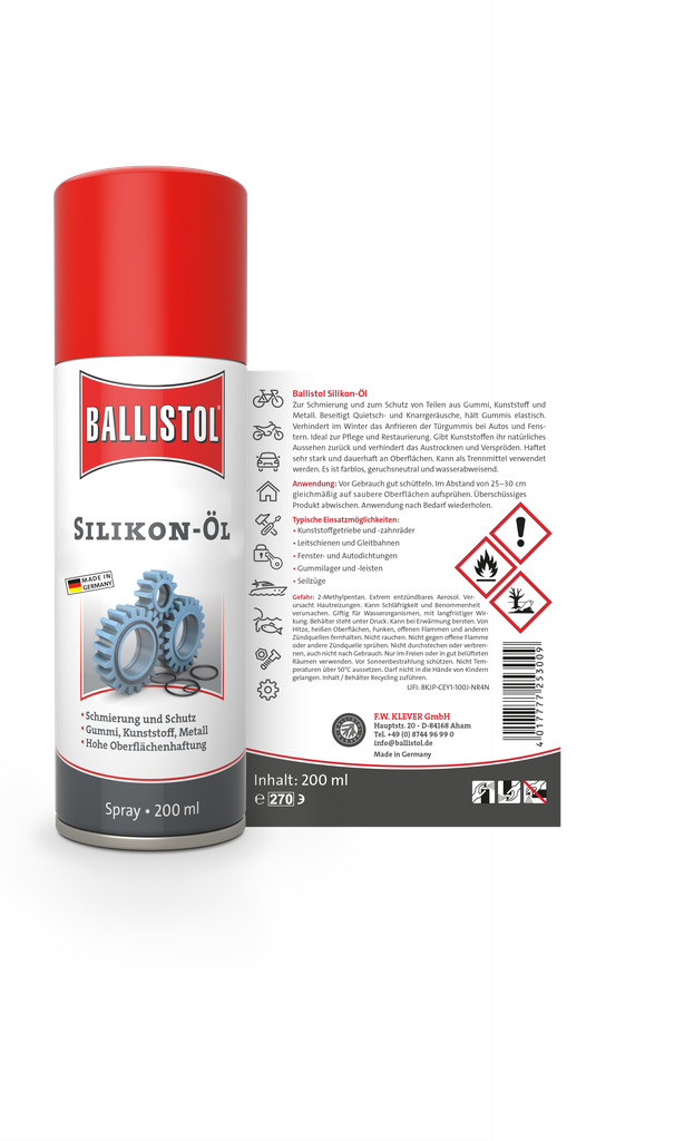 BALLISTOL silicone oil - silicone spray, 200ml