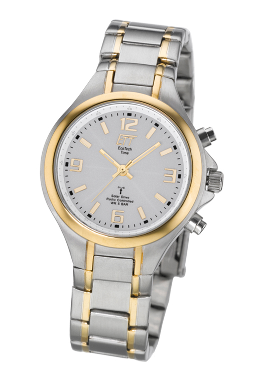 Eco Tech Time Solar Drive Radio Controlled Basic Ladies Watch - ELS-11379-76M