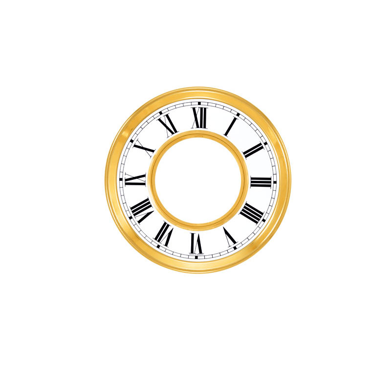 Regulator dial with roman numerals without winding hole and dummy board Ø:152mm