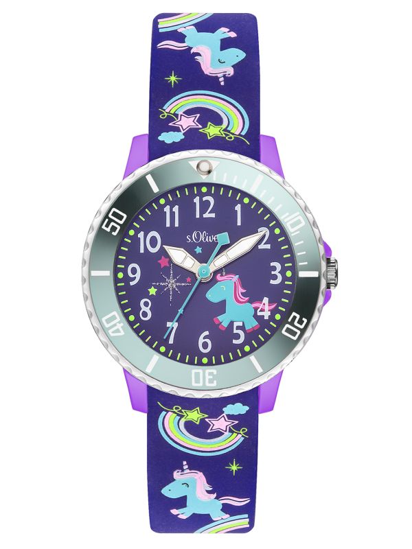 s.Oliver bracelet en silicone bleu SO-3434-PQ