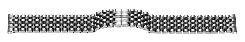 metalen band edelstaal 20mm staal gepolijst/gematteerd met vlinder sluiting