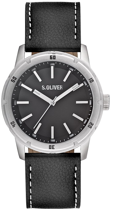 s.Oliver bracelet en cuir noir SO-1731-LQ