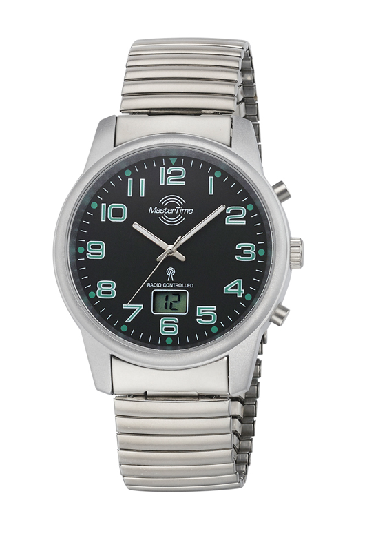 Master Time Tijdsein gestuurd Basic polshorloge met rekband - MTGA-10763-22Z