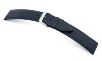 Leather strap Arezzo 19mm ocean blue, smooth