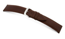 Leather strap Arezzo 22mm mocha, smooth
