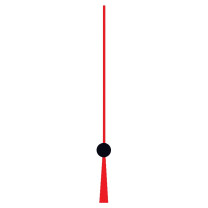 Secondenwijzer voor batterijuurwerken draad rood/zwart WWL:100mm