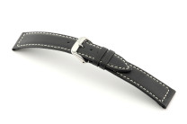 Leather strap Del Mar 20 mm black