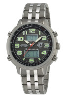 Radio controlled solar watch Ø 48mm, changeable leatherstrap