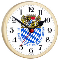Bayern klok met wapenschild - Achteruitlopende klok