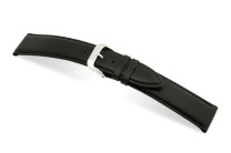 SELVA bracelet en cuir pour changer facilement 20mm noir avec couture - MADE IN GERMANY