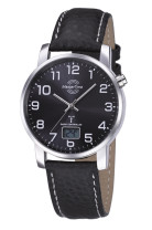 MasterTime Tijdsein gestuurd horloge basic, zwart - MTGA-10576-24L