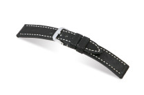 Bracelet en cuir Tucson 20 mm noir
