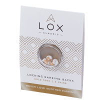 LOX - Sécurité pour boucles d'oreilles hypoallergéniques, 24K dorée