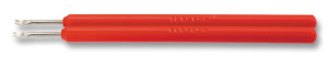 Paire de leviers pour viroles, avec manche en plastique rouge, largeur 1.8 mm