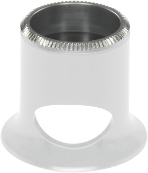 Watchmaker magnifier, white, 6.7x, bi-convex lens Bergeon