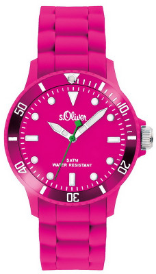 s.Oliver Silikonband neon-pink SO-2333-PQ