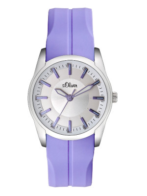 s.Oliver bracelet-montre plastique PU lilas SO-2029-PQ