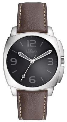 s.Oliver bracelet-montre PU plastique brun SO-2510-LQ