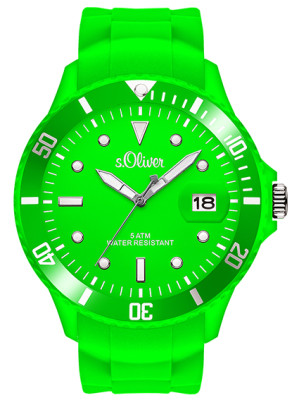s.Oliver Silicone strap neon green SO-2684-PQ