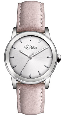s.Oliver bracelet-montre en cuir rose SO-2605-LQ