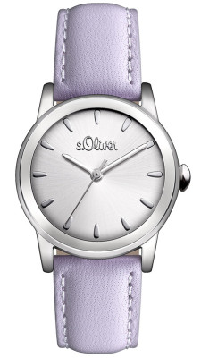 s.Oliver bracelet-montre en cuir lilas SO-3221-LQ