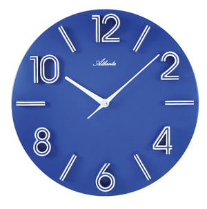 Atlanta 4397/5 blue designer wall clock
