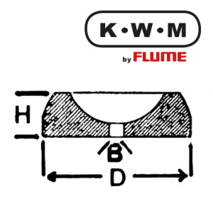KWM Palier à sertir en laiton C315, B 0,19-H 0,32-D 1,02 mm