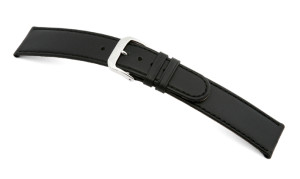 Bracelet-montre en cuir Louisville 14mm noir lisse