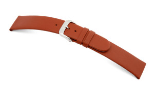 Bracelet-montre en cuir Merano 22mm cognac lisse XL