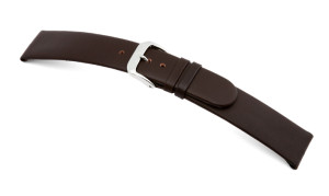 Bracelet-montre en cuir Merano 17mm moka lisse