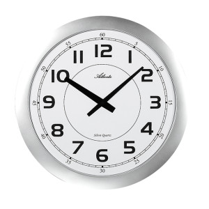 Atlanta 4433 silver XXL wall clock, quartz