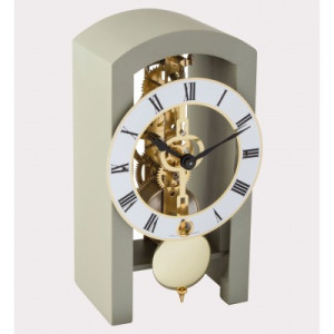 HERMLE skeleton table clock, gray