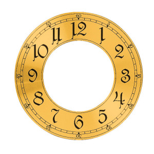 Dial circlet aluminium arabic numerals Ø 182,5 mm