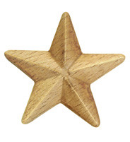Decoratief deel, ster uit hout