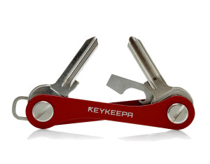 Keykeepa Sleutelhouder aluminium, tot 12 sleutels, rood