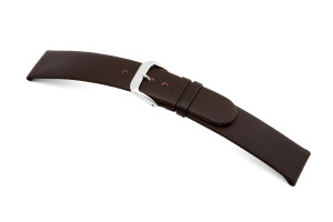 Bracelet-montre en cuir Merano 22mm moka lisse