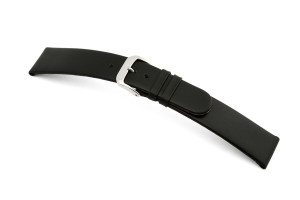 Bracelet-montre en cuir Merano 10mm noir lisse XL