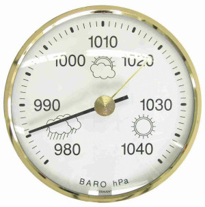 Barometer Ø 81 mm wit/doublé
