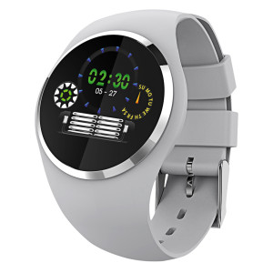 Fitness Tracker, grey, with round Color-Display